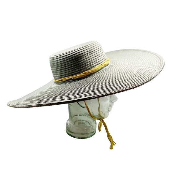 Blue Gray Wide Brim Flat Top Sun Hat main image 11